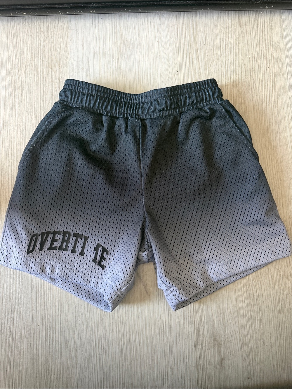 Ombre Black to Gray boys Athletic Shorts